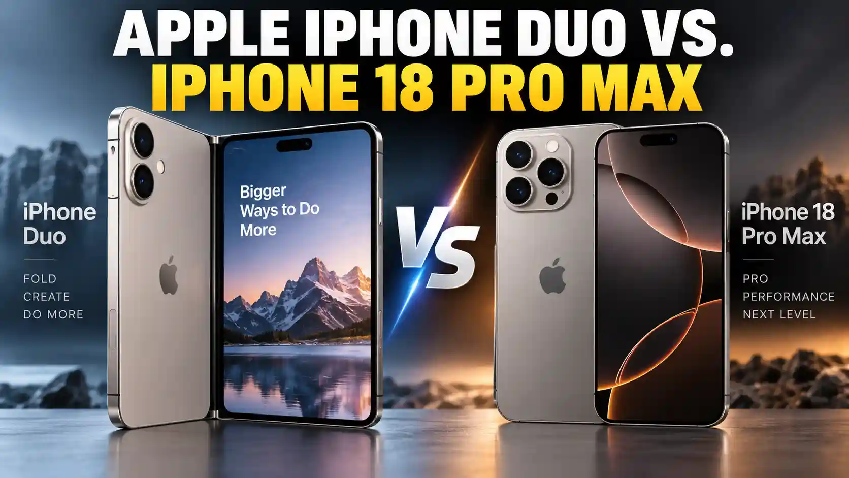 Apple iPhone Duo vs. iPhone 18 Pro Max